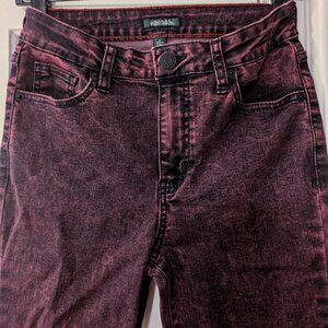 wild fable stretch jeans in red acid wash 2